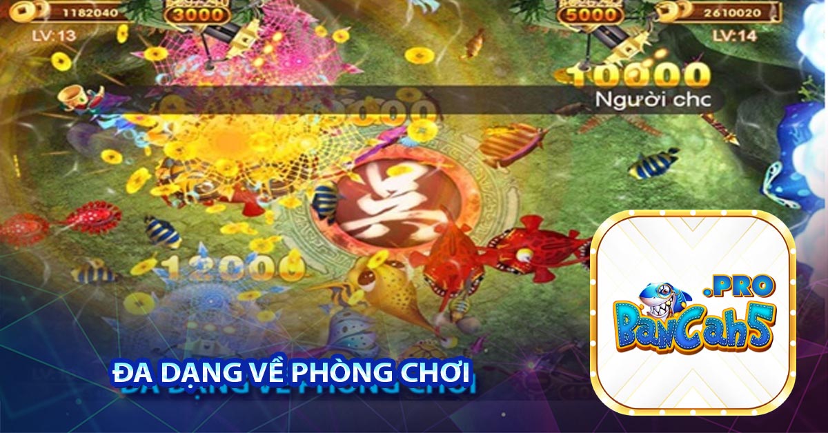 Đa dạng về phòng chơi